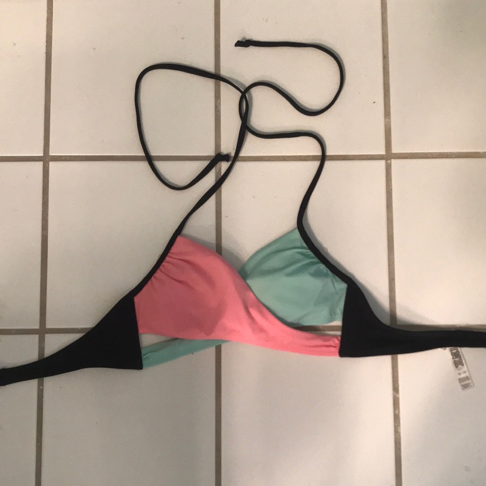 Cross body PINK bikini top